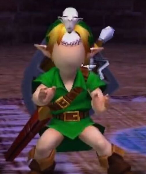 Legend of Zelda Majoras Mask Link in mask