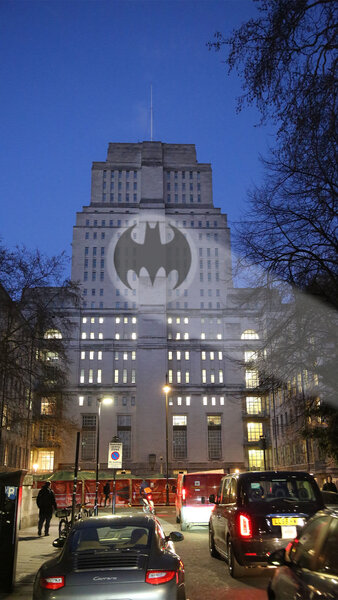 London Bat-Signal Rendering