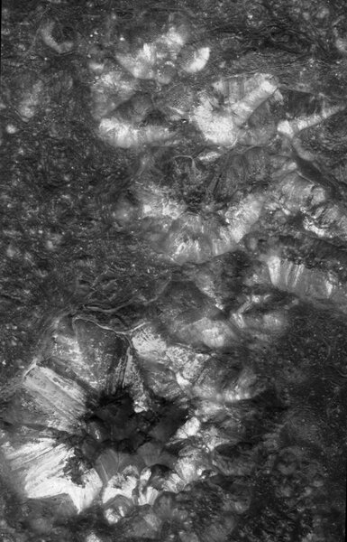 Detail on the central peaks complex of the lunar far side crater Jackson. Credit: NASA/GSFC/Arizona State University
