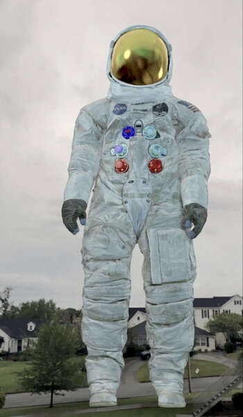 Neil Armstrong astronaut suit in Google AR