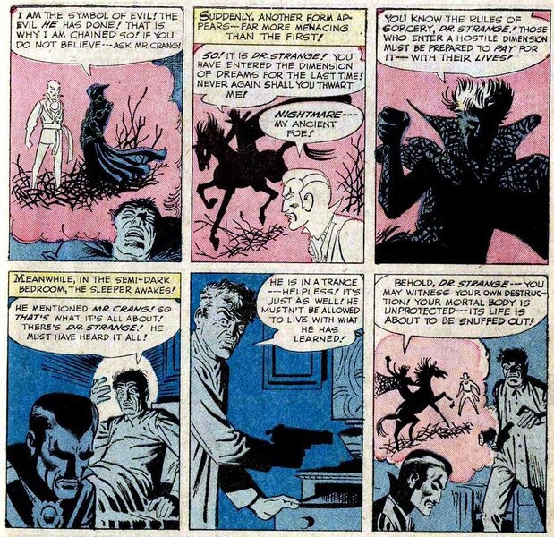 Nightmare's first appearance in Strange Tales #110 (Steve Ditko/Stan Lee)