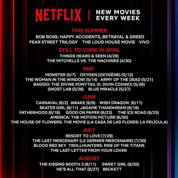 Netflix summer 2021 release schedule