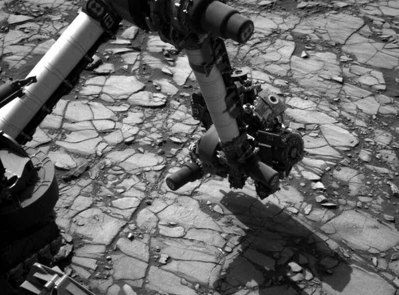 Mars Curiosity rover on Mount Sharp