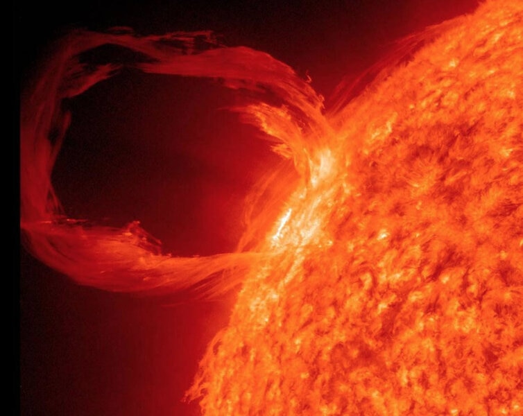 NASA image of a solar prominence
