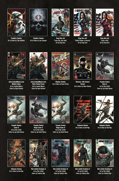 Snake Eyes Deadgame Issue 1 Variant Covers pt2