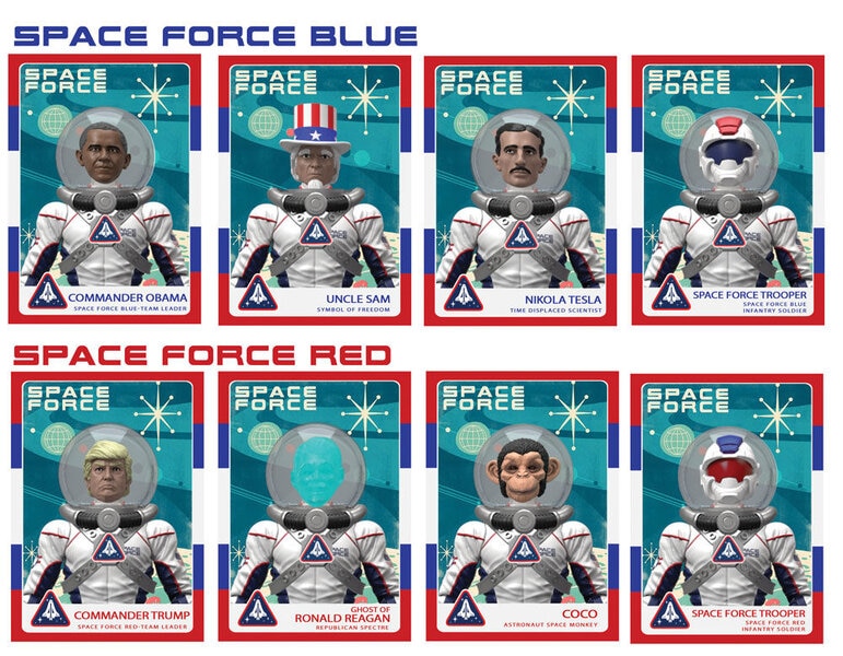 Space Force Figures Blue and Red