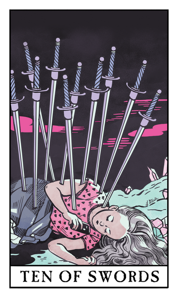Ten of Swords Tarot by Lisa Sterle