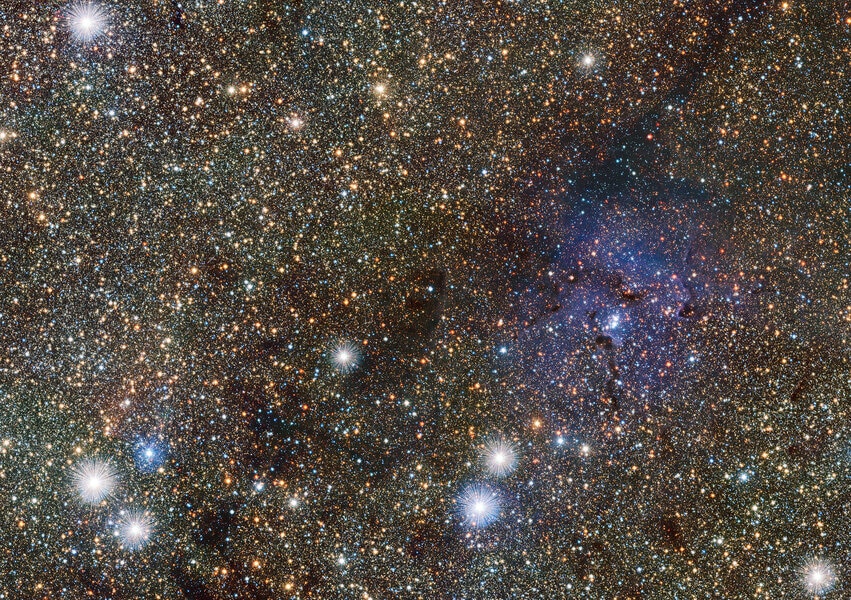 The Trifid Nebula in infrared light. Credit: ESO/VVV consortium/D. Minniti/Gábor Tóth