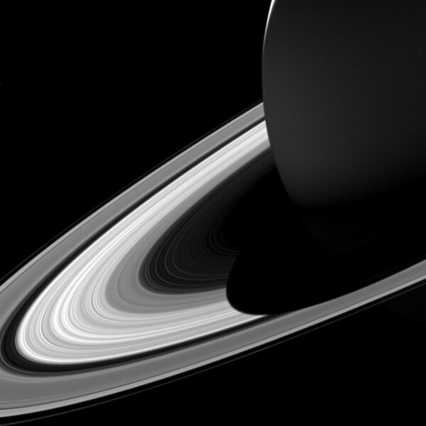 Saturn's shadow on the rings