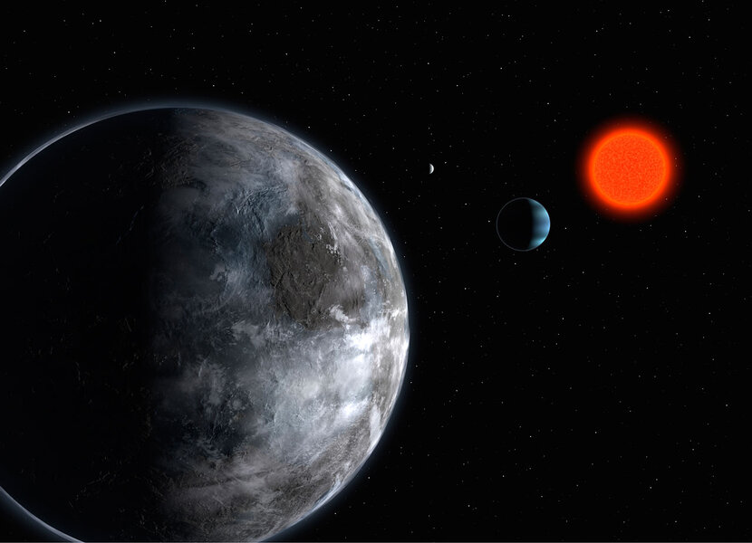 artwork depicting exoplanet Gliese 581c