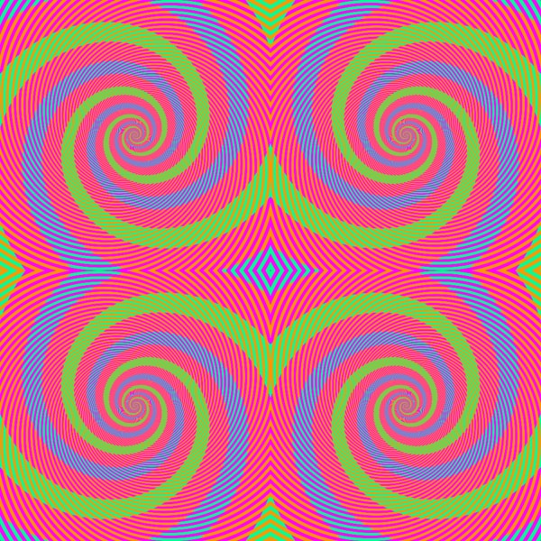 Blue green spirals