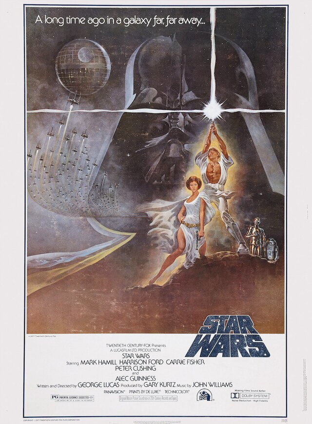 STAR WARS: A NEW HOPE (1977) Poster PRESS