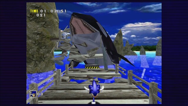 A screenshot from the game Sonic Adventure DX by SEGA.