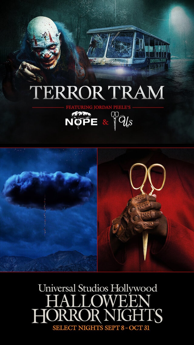 Universal Studios Hollywood Halloween Horror Nights Nope and Us Terror Tram