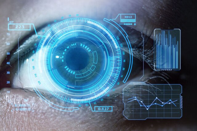 Human eye with using the graphical user interface technology