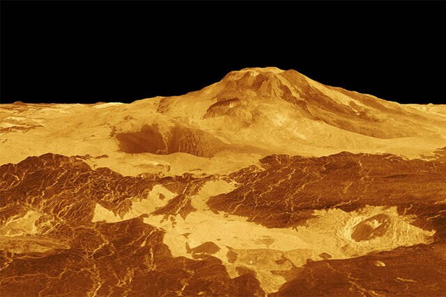 Computer-simulated global map of Venus’ surface