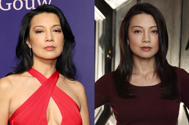 Split image of Ming-Na now and on Stargate Universe