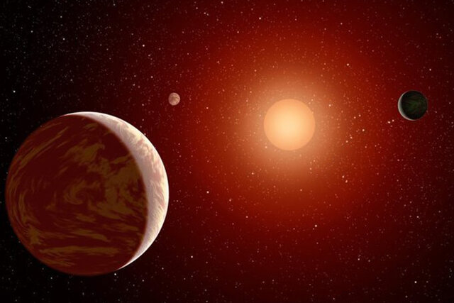 Artist rendering of a red dwarf or M star