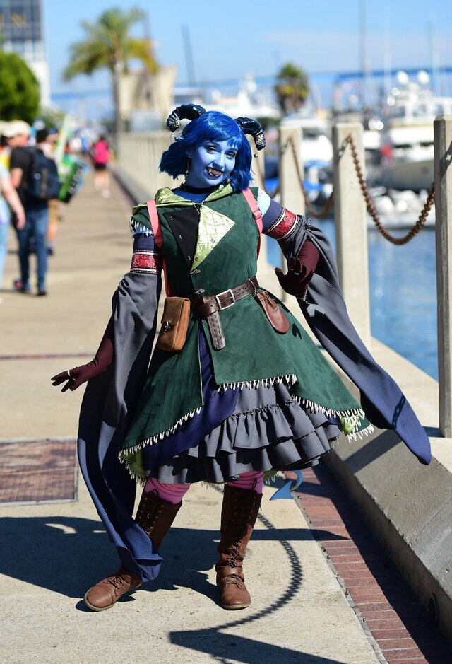 A cosplayer dresses as Jester Lavorre on Day 2 of SDCC 2023