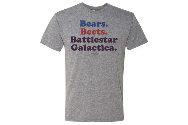 The Office Bears. Beets. Battlestar Galactica Men's Tri-Blend T-Shirt