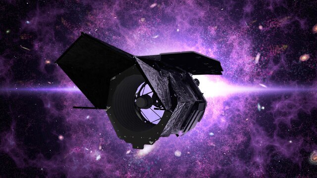 Artwork showing the Nancy Grace Roman Space Telescope, formerly the Wide Field Infrared Survey Telescope. Credit: NASA