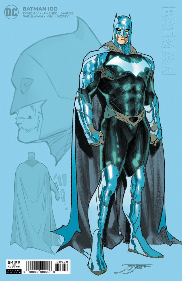 Batman 100 new Batsuit variant cover