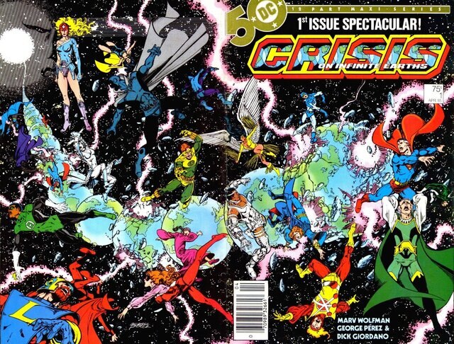 Crisis on Infinite Earths #1 (Written by Marv Wolfman, Art by George Perez)