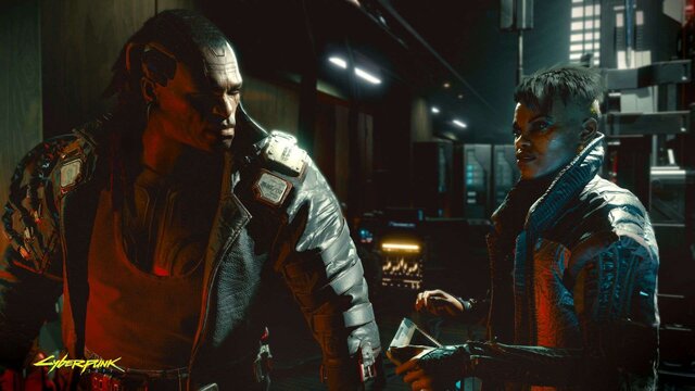 Cyberpunk 2077 characters in conversation