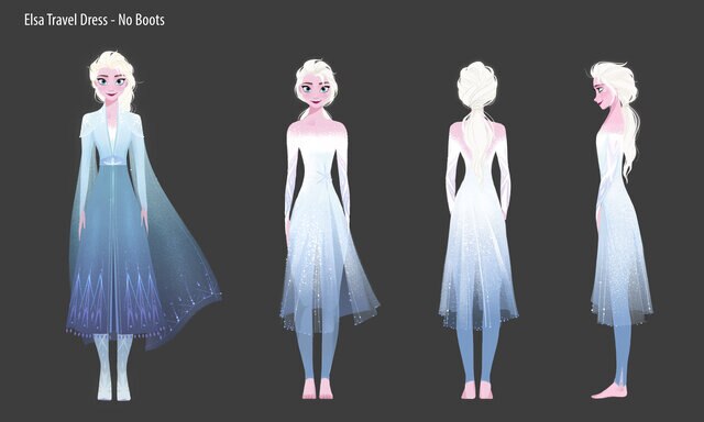Elsa from Frozen 2 in her ice-made costume