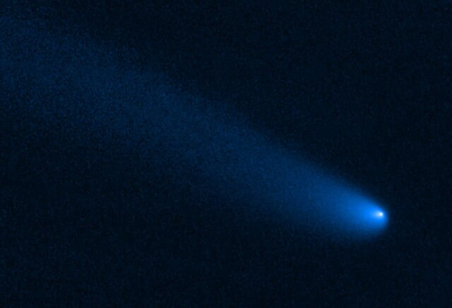 Hubble image of the unusual comet P/2019 LD2, which is currently orbiting the Sun near Jupiter, but will soon be ejected from the solar system. Credit: NASA, ESA, and B. Bolin (Caltech)