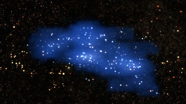 A visualization of the Hyperion proto-supercluster based on actual observations. Credit: ESO/L. Calçada & Olga Cucciati et al.