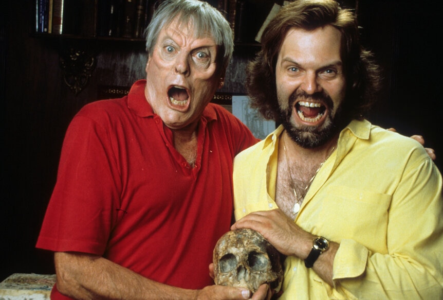 Kevin McCarthy and John Carl Buechler in Ghoulies III: Ghoulies Go to College
