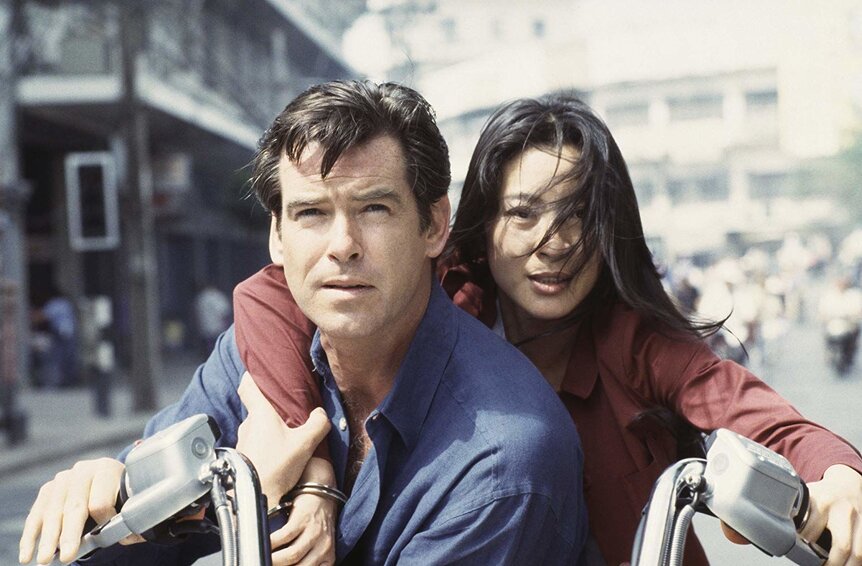 Tomorrow Never Dies James Bond with Pierce Brosnan and Michelle Yeoh
