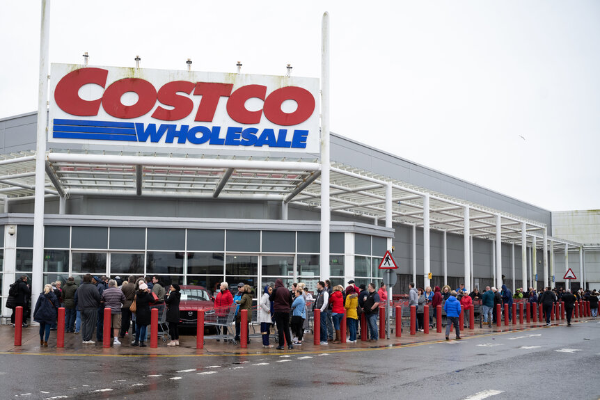 Shoppers in line at Costco via Getty Images