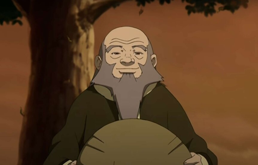 Screenshot of Uncle Iroh from Avatar: The Last Airbender Clip