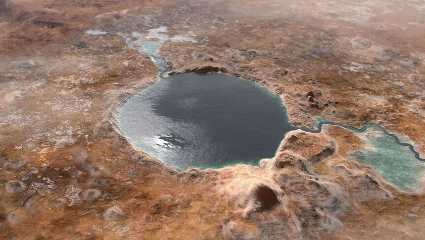 Jezero crater on Mars
