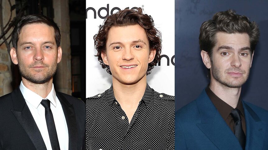 Tobey Maguire Andrew Garfield Tom Holland GETTY