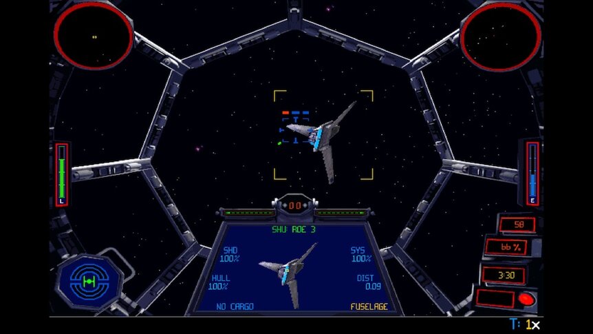 A screengrab from the game STAR WARS™: TIE Fighter Special Edition