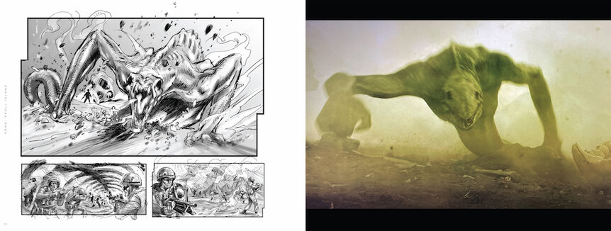 Storyboard art for Godzilla & Kong: The Cinematic Storyboard Art of Richard Bennett