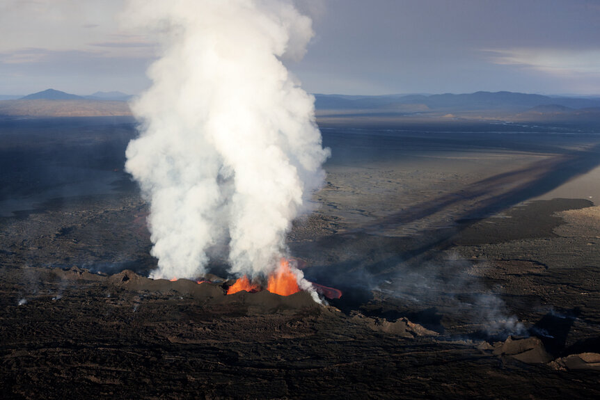 Bárdarbunga volcanic eruption in Iceland