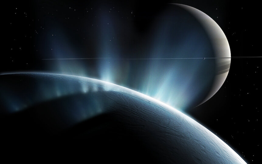 Ядовитый газ может быть ключом к жизни на спутнике Сатурна Энцеладе