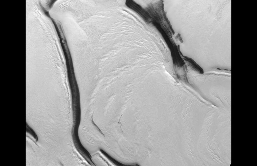 Mars South pole Glacier