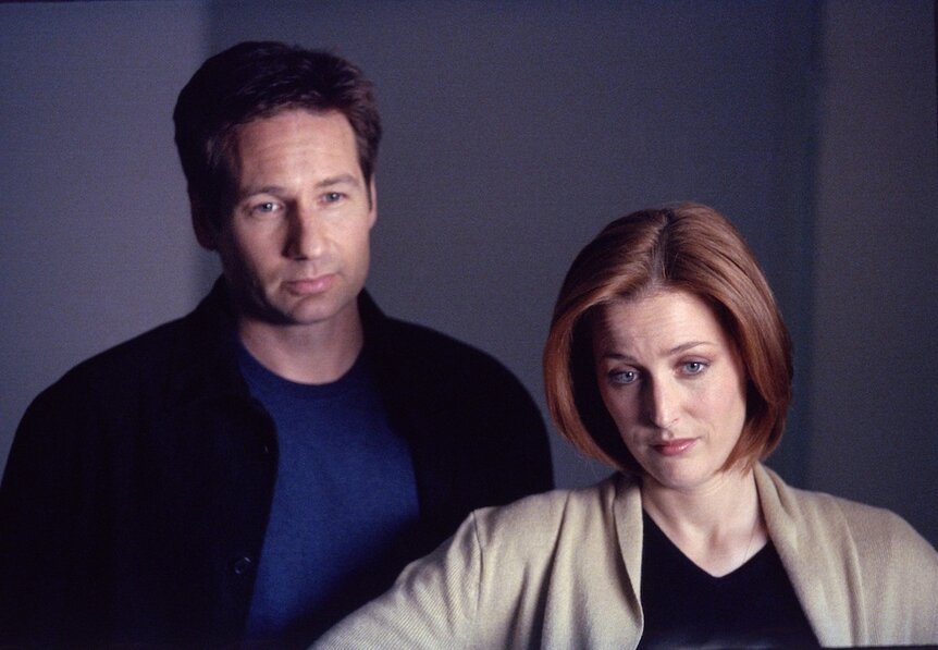 David Duchovny and Gillian Anderson as Mulder & Scully