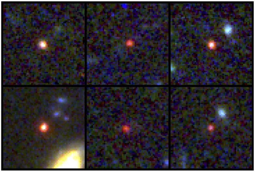 Six Massive Galaxies 500-800 Million Years After The Big Bang