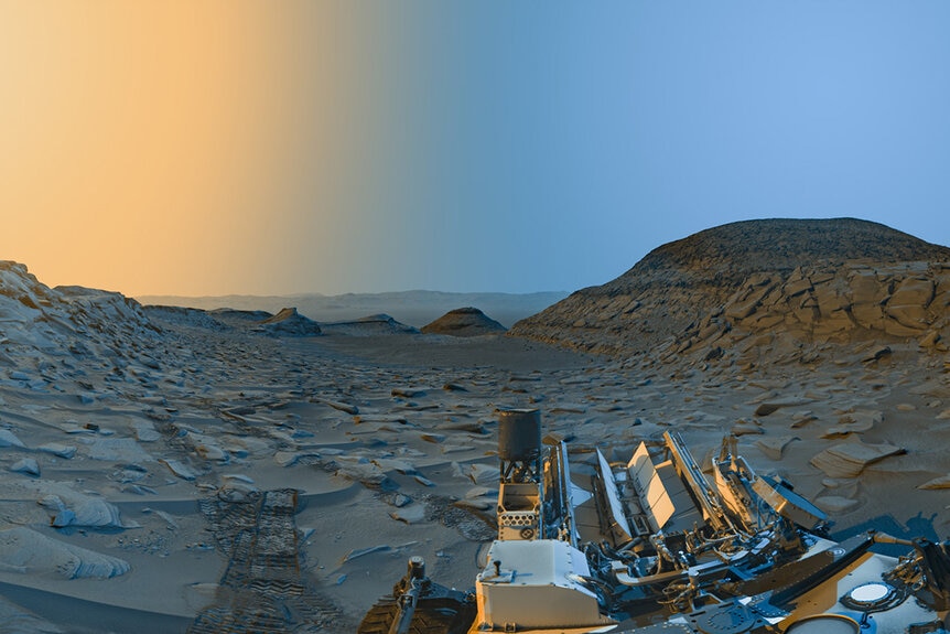 An image of NASA’s Curiosity Mars rover on Mars