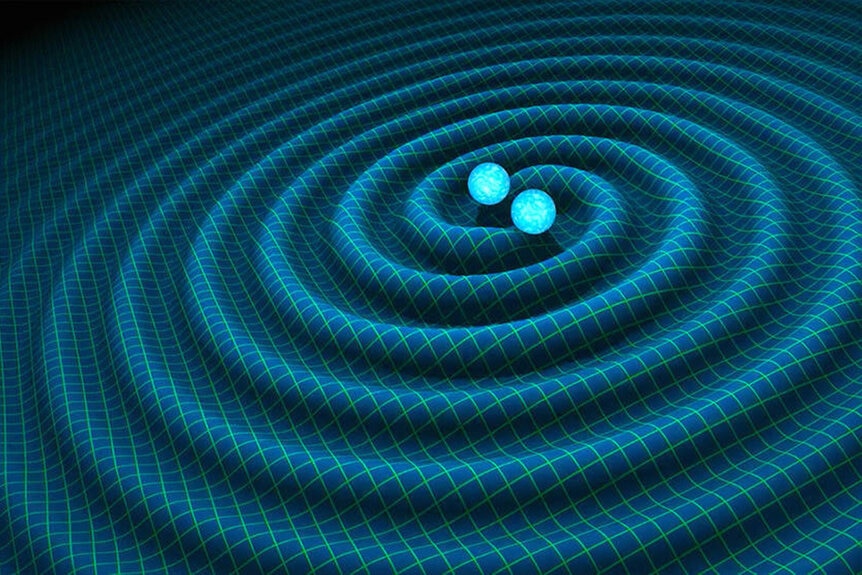 Artwork representing gravitational waves