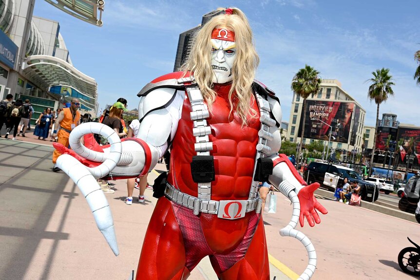 An Omega Red cosplayer at SDCC 2023 Day 3