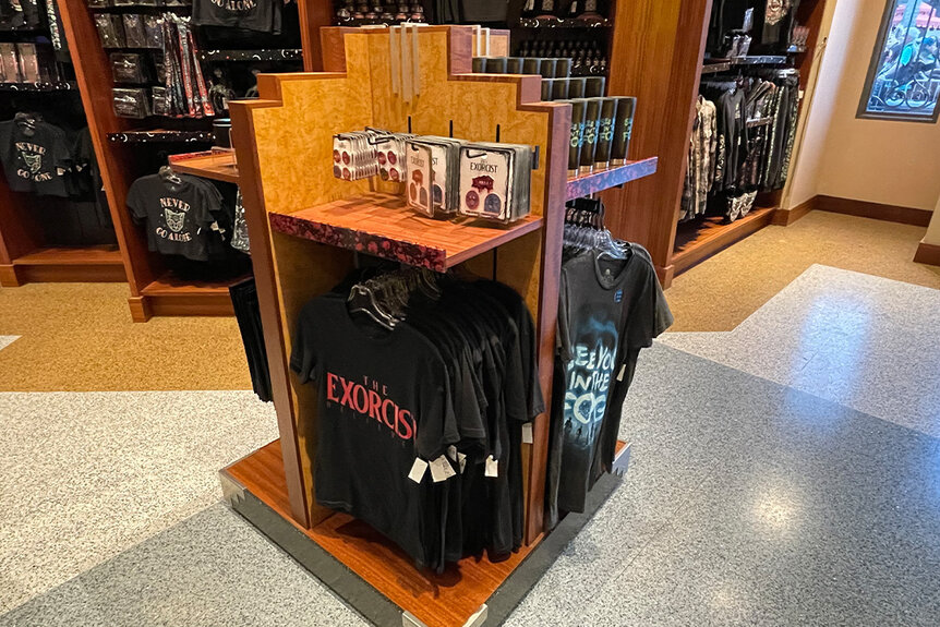 The Exorcist merch at the Halloween Horror Nights 2023