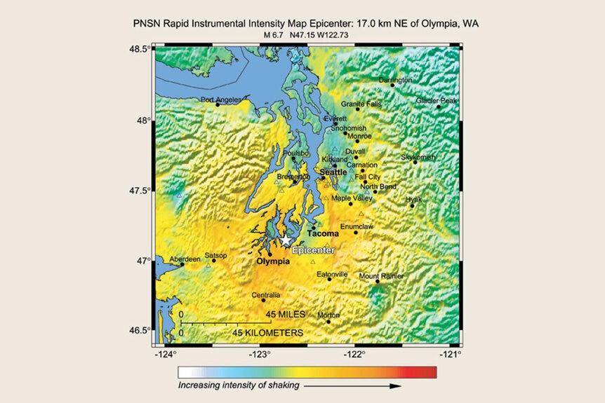 Washington State shake map