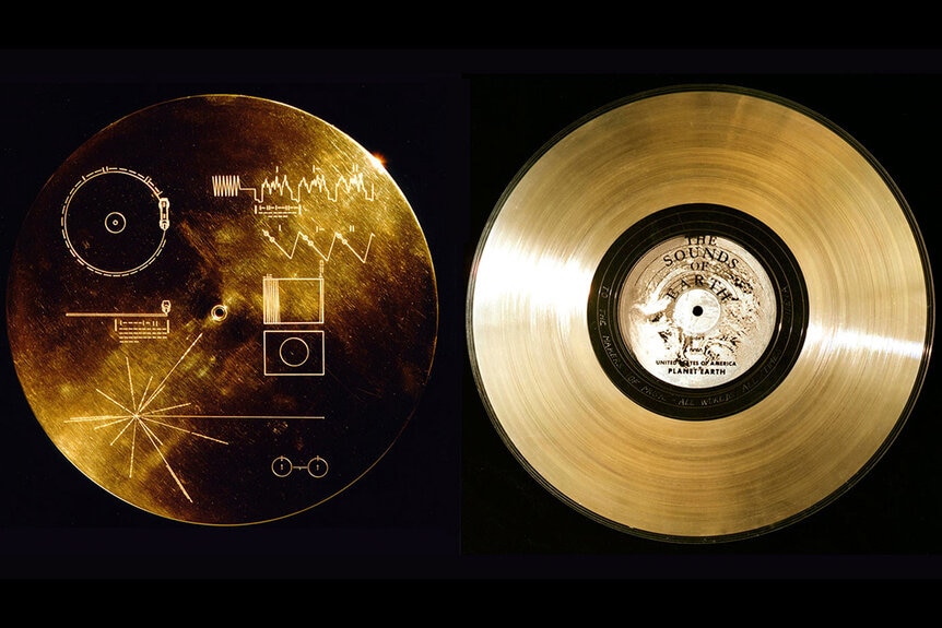 A gold record that contains information about our planet and our species.